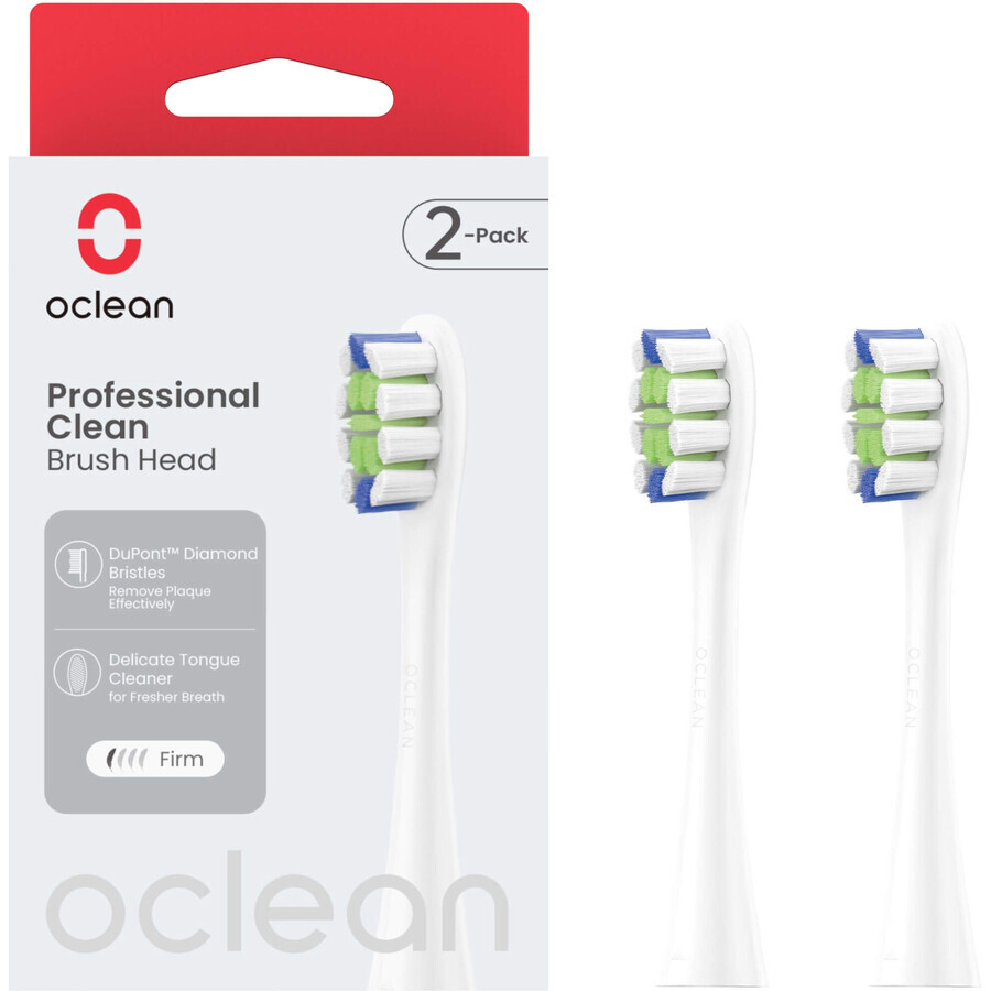 Ersatzkopf Oclean Professional Clean, P1C1 W02 weiß 2 Stück