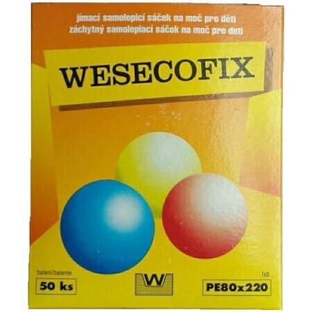 Wesecofix Selbstklebender Urinbeutel für Kinder PE80x220 50 Stück