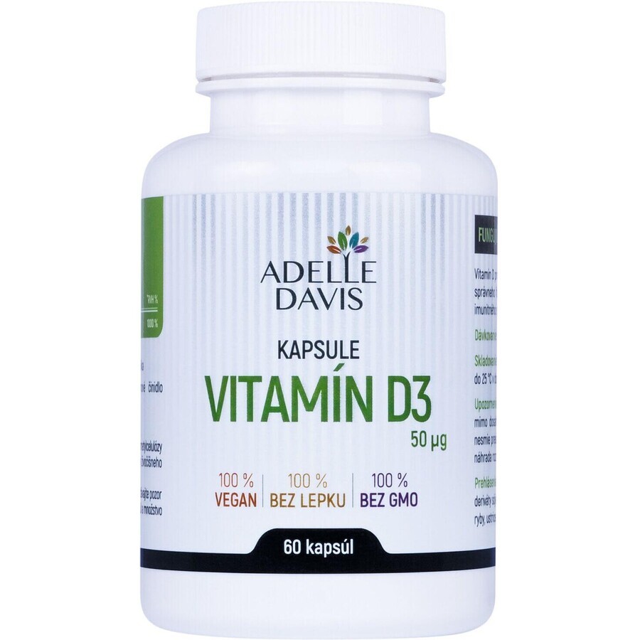 Adelle Davis Vitamin D3 50 mcg 60 Kapseln