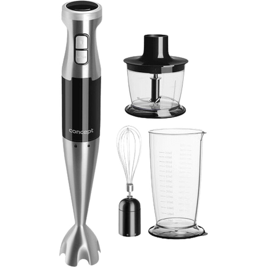 Concept TM4900 Stick blender with chopper, whisk and mixing bowl 1000 W Black