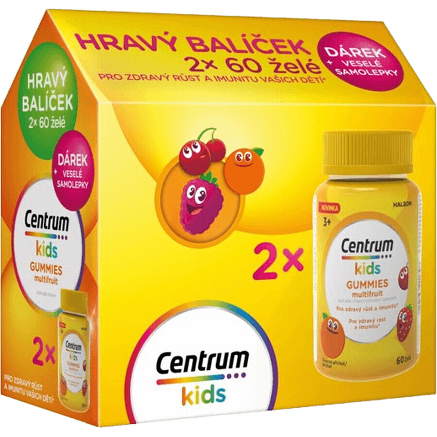 Centrum Kids Multifruit Gummies, confezione da 2 x 60 pezzi