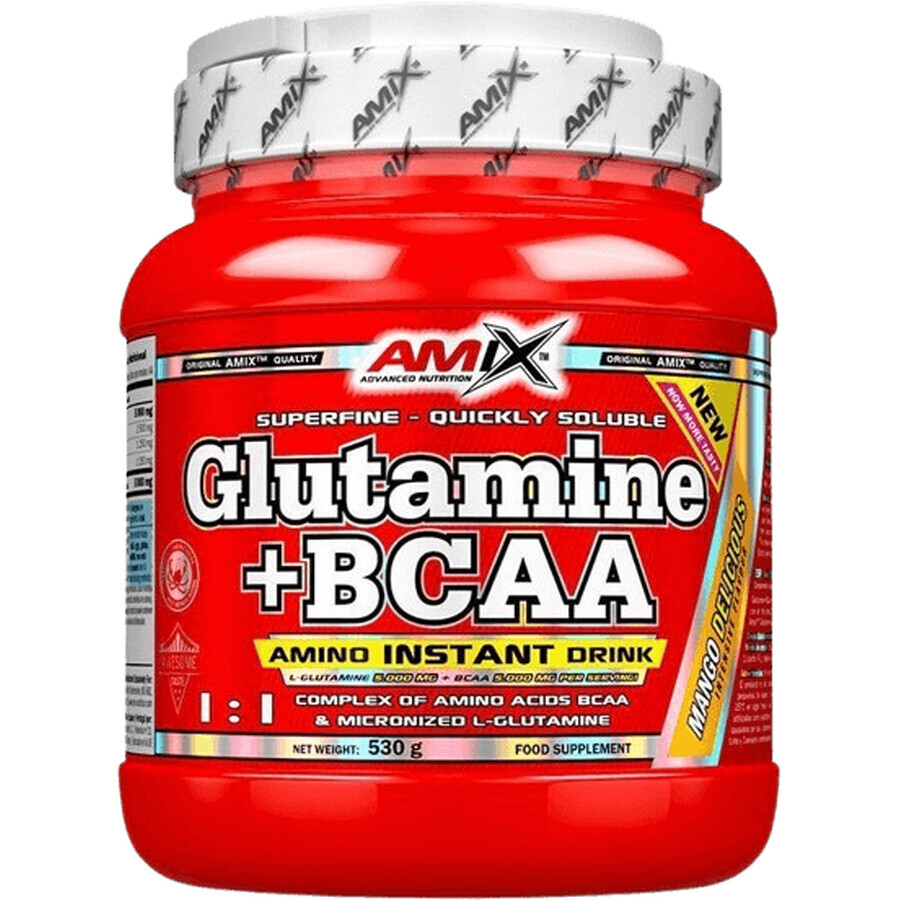 Amix L-Glutamin + BCAA - Pulver, Cola, 530 g