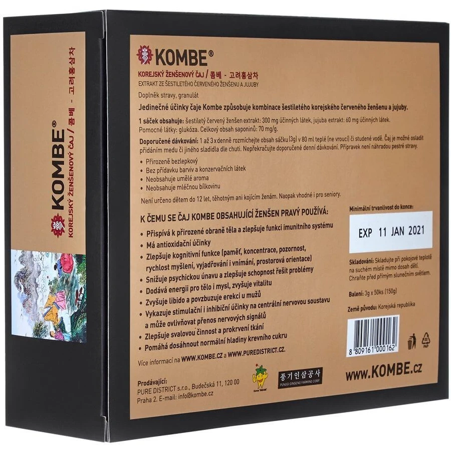 Té de ginseng coreano Kombe. 50
