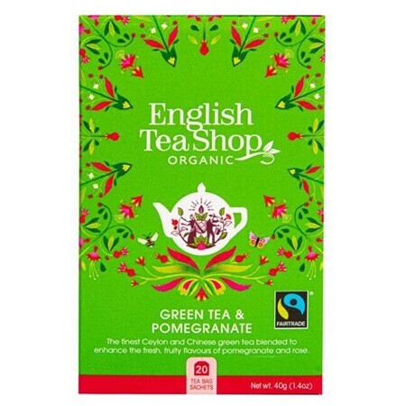 English Tea Shop Bio-Granatapfel Grüner Tee 20 x 2 g