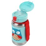 Skip Hop Zoo Edelstahl Wasserflasche - Eule 12m+ 350ml