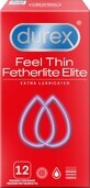 Durex Feel Thin Fetherlite Elite Extra Extra Lubricated Feel Thin Kondome 12 St&#252;ck