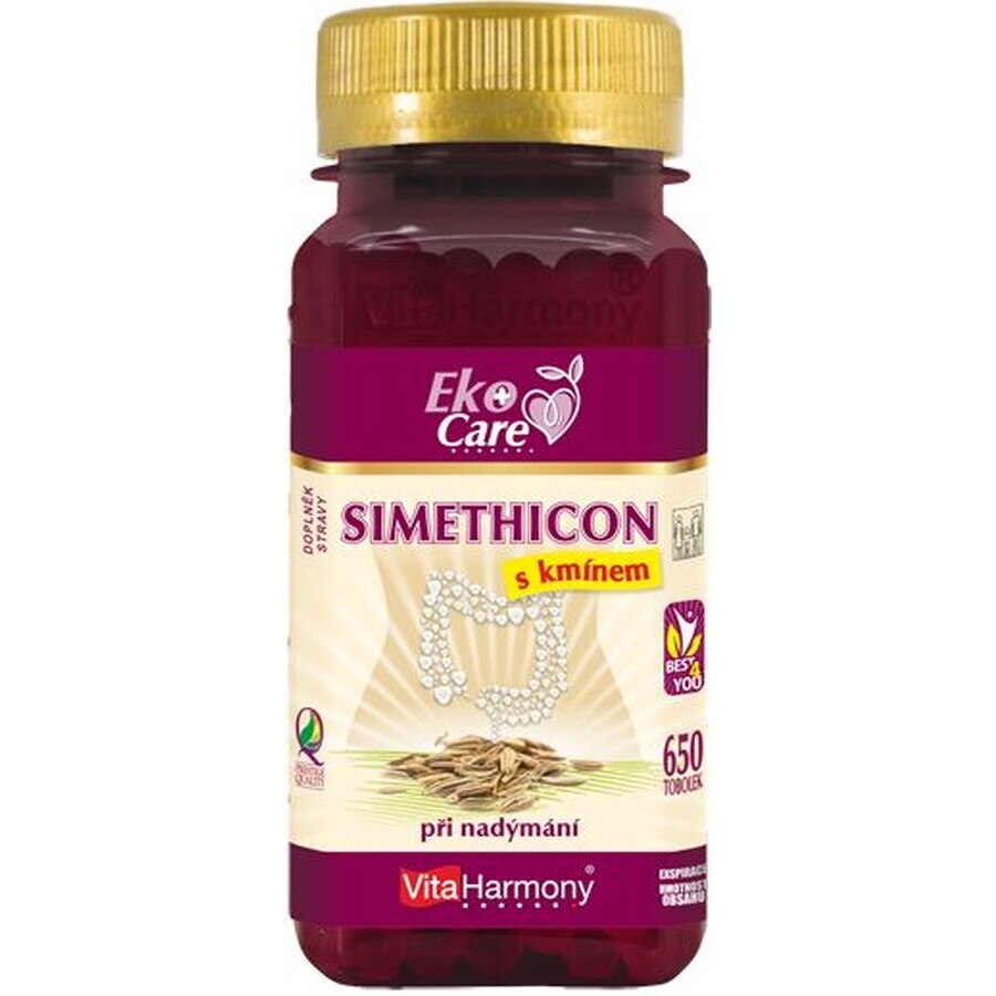 VitaHarmony VE Simethicon 80 mg mit Kümmel 650 Hartkapseln