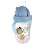 Baby Trinklerntasse Nicht fließender Strohhalm Trinklerntasse 6m+ Bonjour Paris blau 270 ml