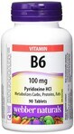 Webber Naturals Vitamin B6 (Pyridoxin) 100 mg, 90 Tabletten