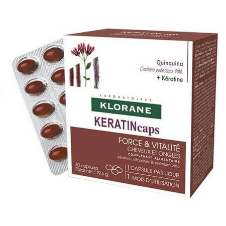 Klorane Keratincaps Stärke und Vitalität 30 Kapseln