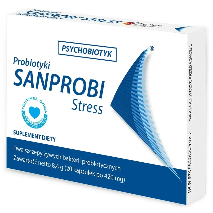 Stress Psychobiotic, 2 x 20 capsules, Sanprobi