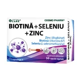 Biotina + Selenio + Zinco, 30 capsule vegetali, Cosmopharm
