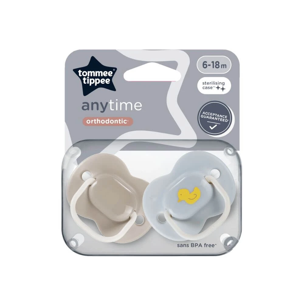 Orthodontische Schnuller Anytime, 6-18 Monate, 2 Stück, Ratusca, Tommee Tippee