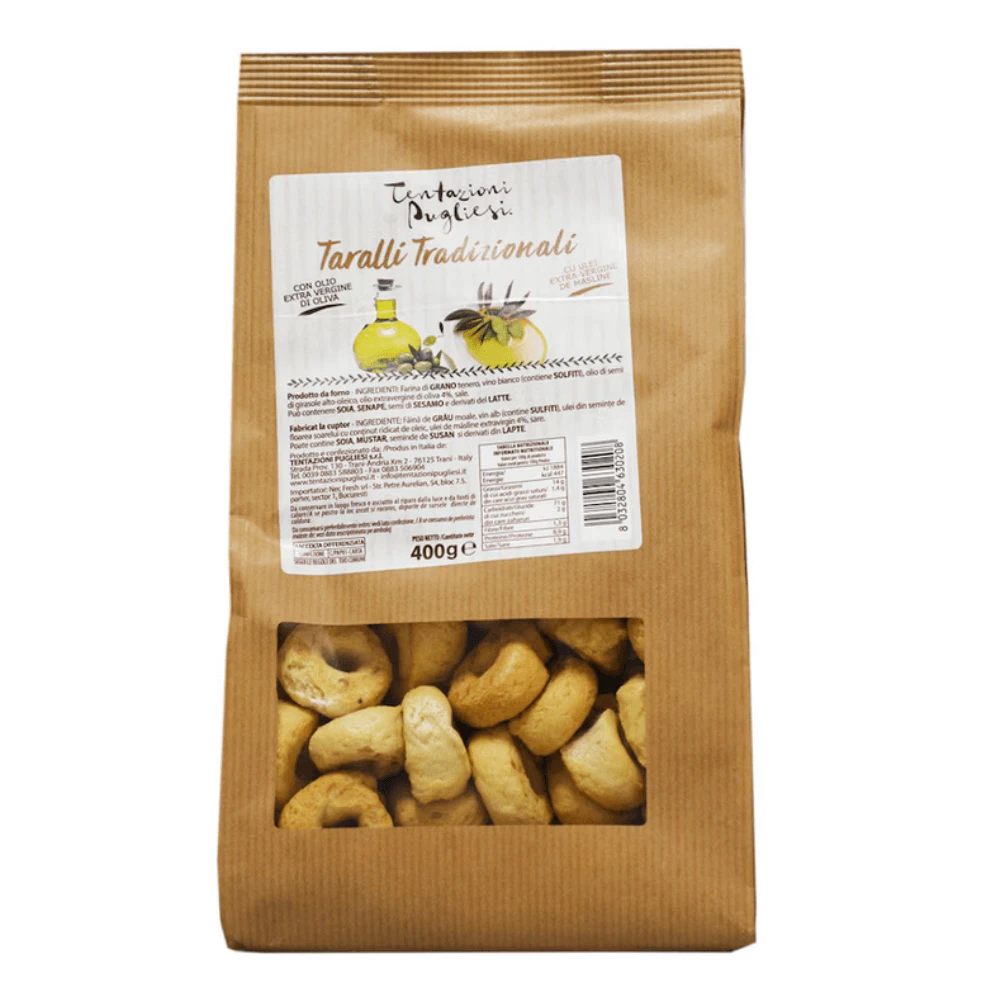 Covrigei traditionelle Taralli, 400 g, Tentazioni Pugliesi