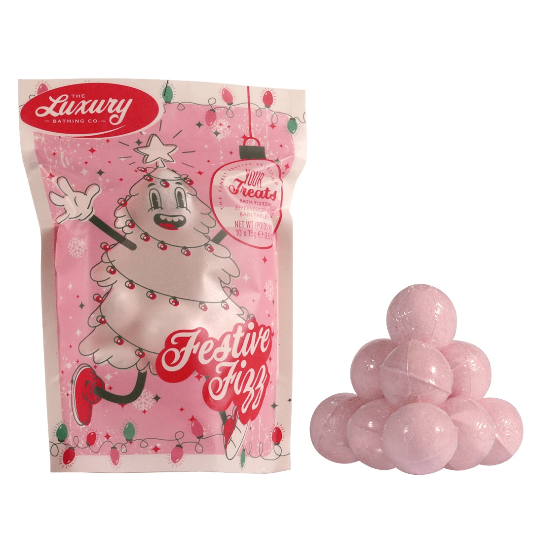 Festive Fizz Geschenkset Festive Fizz Badekugeln, 10x15 g, The Luxury Bathing