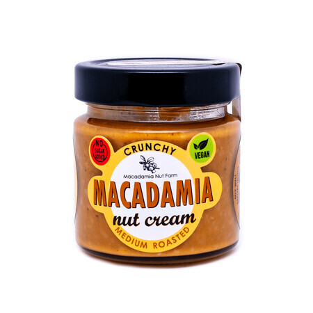 Crunchy macadamia nut cream - medium roasted, 180 g, Macadamia