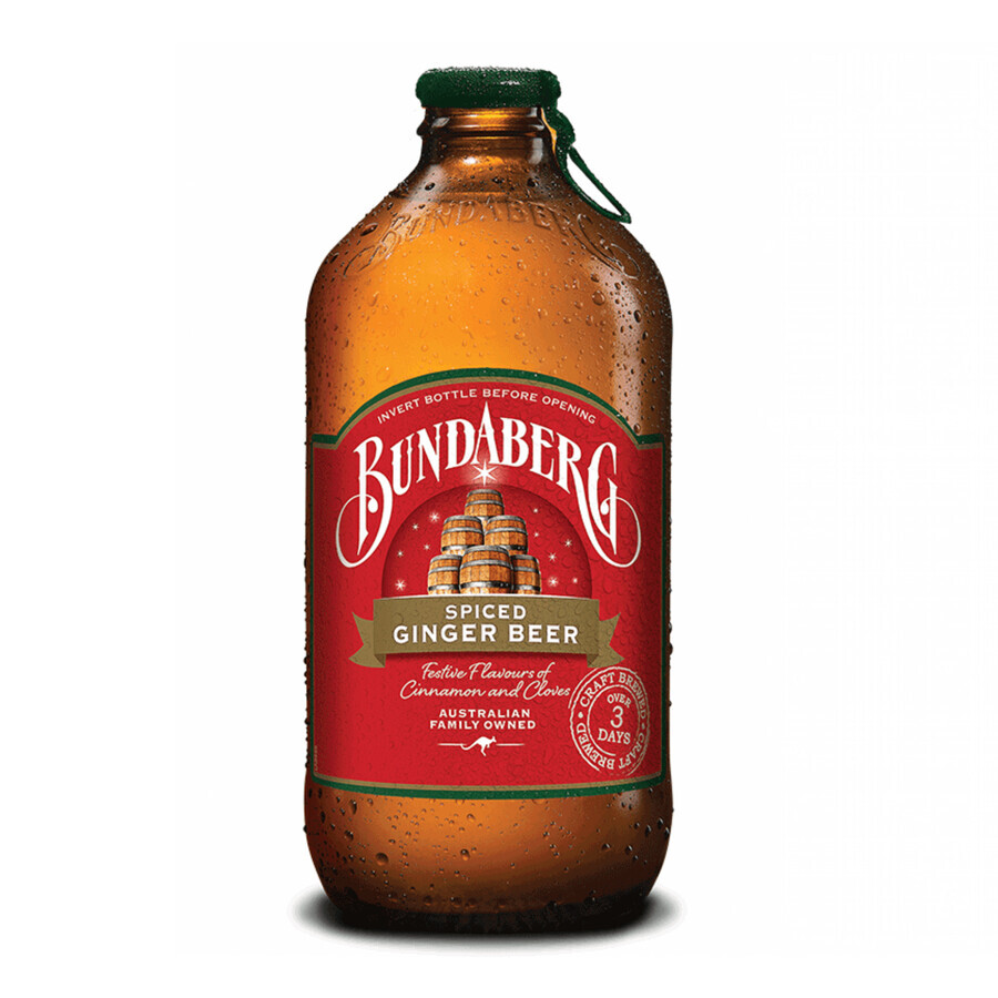 Bevanda gassata al gusto di zenzero e cannella Ginger Beer, 375 ml, Bundaberg