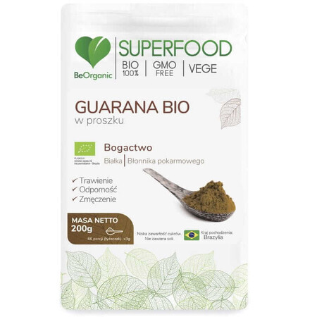 BeOrganic Guarana Bio-Guaranapulver 200g