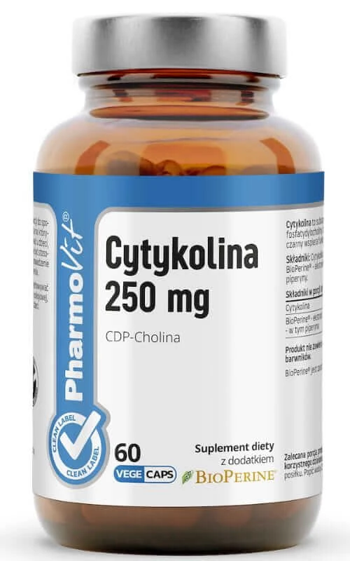 Cyticoline 250 mg CDP-Cholin 60 Kapseln Pharmovit Clean Label