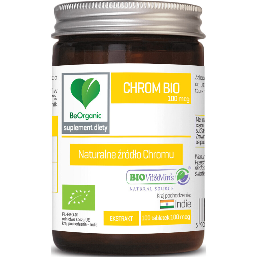 BeOrganic Chromium Bio 100mcg 100 Tabletten