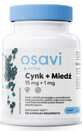 Osavi Zink + Kupfer, 15 mg + 1 mg - 120 vegane Kapseln