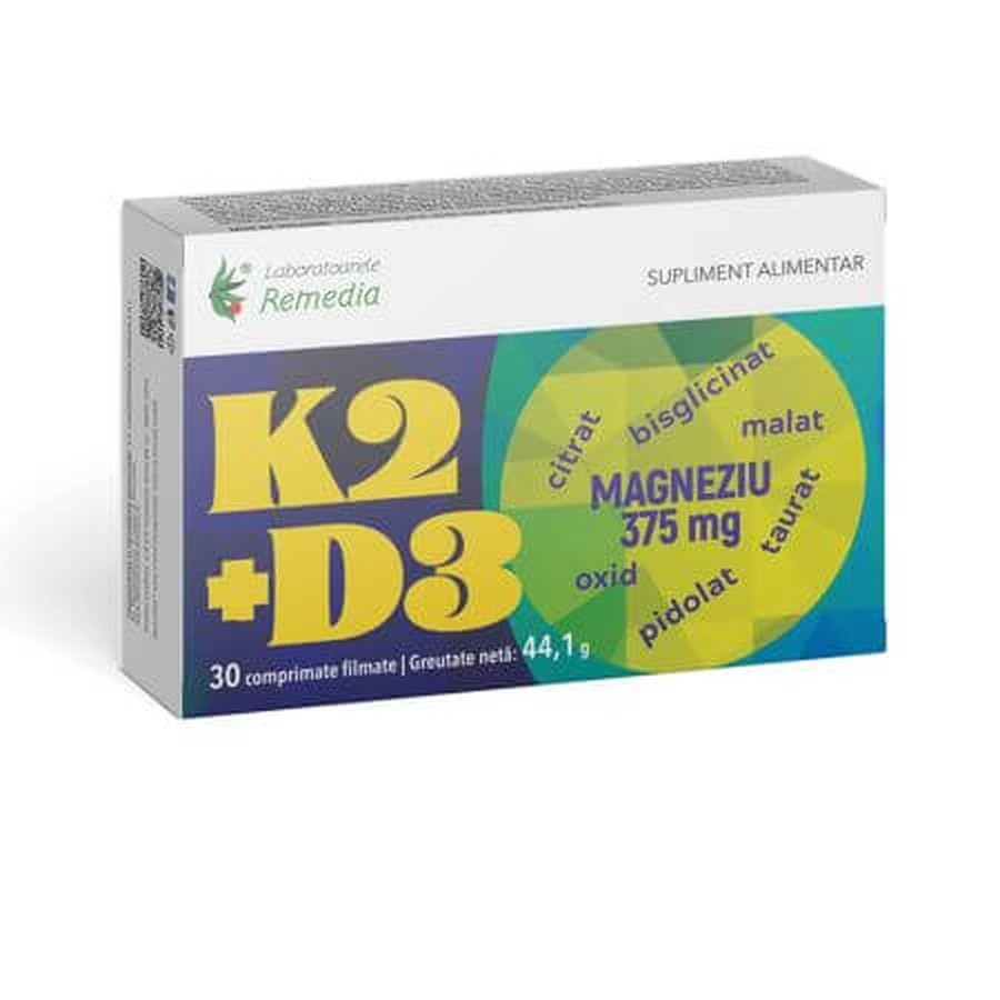 K2+D3+Magnesium, 375 mg, 30 Tabletten