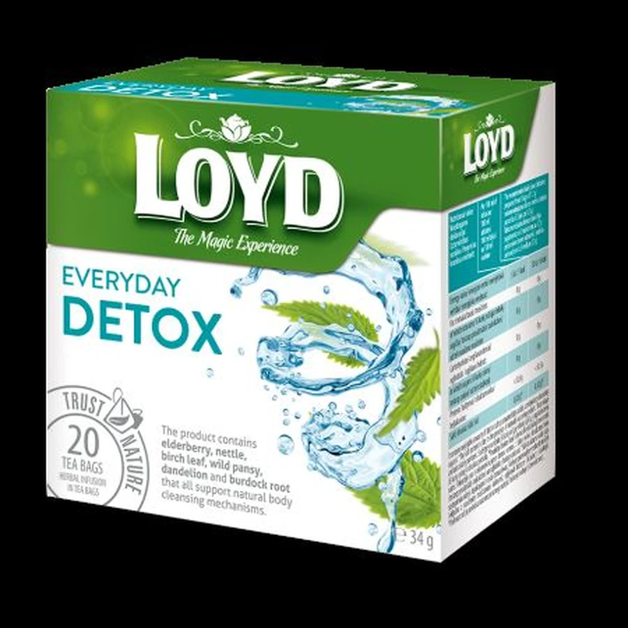 Daily Detox Tea, 20 saszetek, Loyd: ceny i cechy