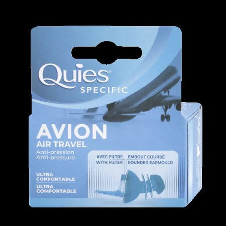 Silikon-Ohrstöpsel für Flugzeuge, 1 Paar, Quies