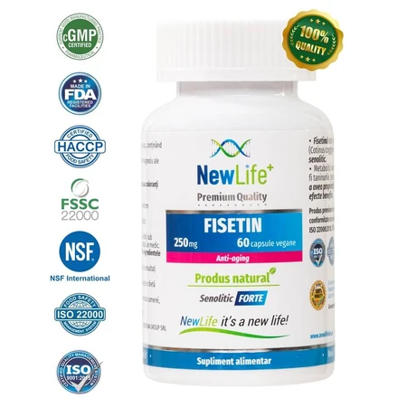 Fisetin, 250 mg, 60 capsule vegetale, NewLife+