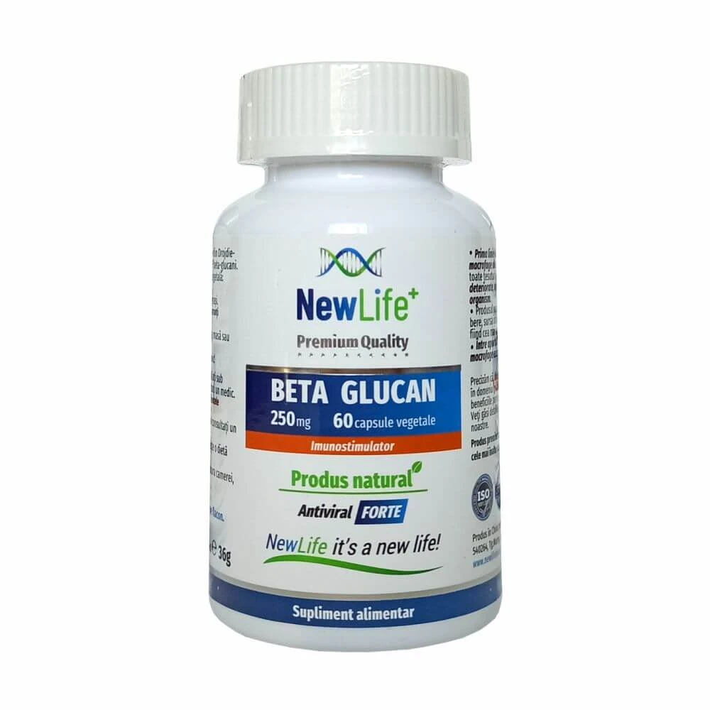 Beta-Glucan, 250 mg, 60 vegetarische Kapseln, NewLife+