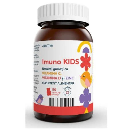 Imuno Kids Vitamin C, D und Zink , 50 Gummibärchen, Sicovit