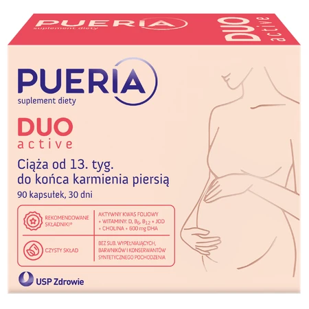 Pueria Duo Active, 90 kapsułek USZKODZONE OPAKOWANIE: ceny i cechy