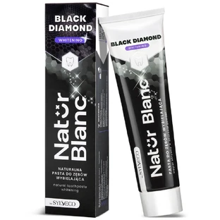 Sylveco Natur Blanc, pastă de dinți pentru albire, Black Diamond, 100 g