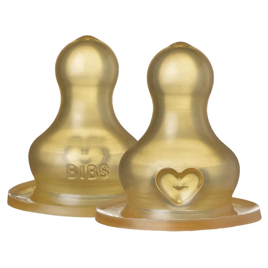Babe, Flaschensauger, Gummi, rund, schnellfließend, ab 3 Monate, 2 Stück
