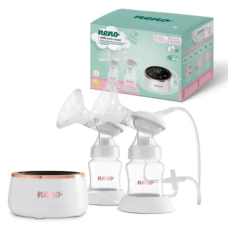 Pompă de sân electronică fără fir Neno Bella Twin Moon, bifazică