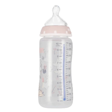 NUK First Choice+ Disney, Anti-Kolik-Flasche mit Temperaturanzeige und Silikonsauger, Bambi, Größe M, 741997, 6-18 Monate, 300 ml