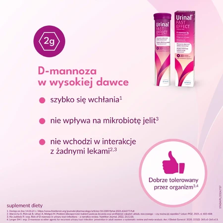 Urinal Fast Effect, 20 Brausetabletten
