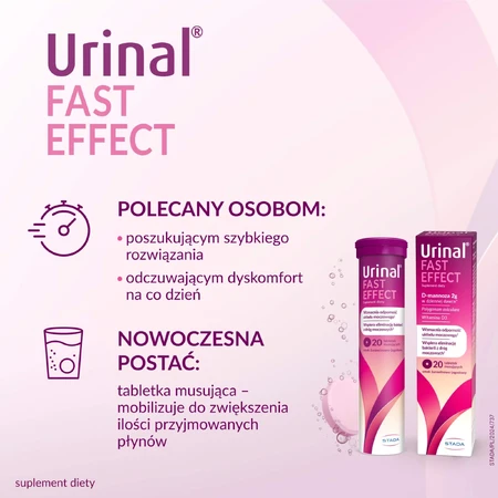 Urinal Fast Effect, 20 Brausetabletten