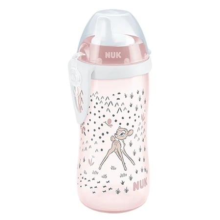 NUK Kiddy Cup, sippy cup with clip, Bambi, from 12 months, 300 ml