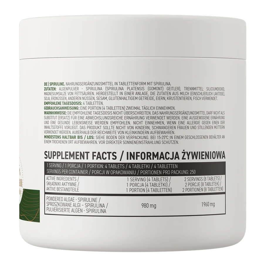 OstroVit Spirulina, 1000 vegane Tabletten