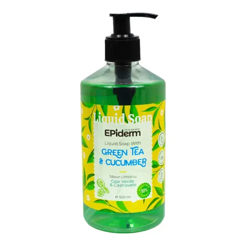 Flüssigseife mit Grünem Tee und Gurkenextrakt, 500 ml, Epiderm