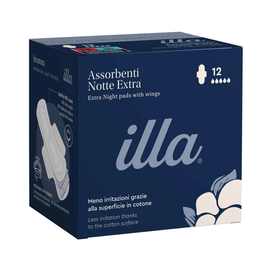 Serviettes de nuit en coton, 12 pièces, Illa