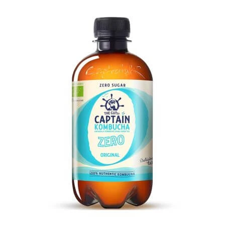 Bio Kombucha Original Kombucha Getränk ohne Zucker, 400 ml, Der GUTsy Captain