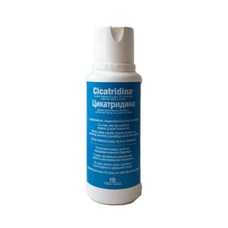 Cicatridina dermatologische Reinigungsflüssigkeit für Gesicht und Körper, 250 ml, Farma-Derma Italia