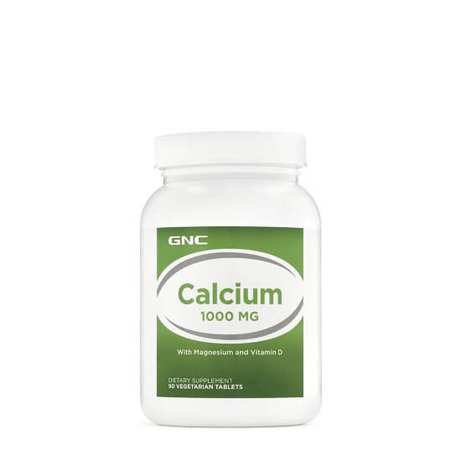 Calcium 1000 mg mit Magnesium + Vitamin D, 90 Tabletten, GNC