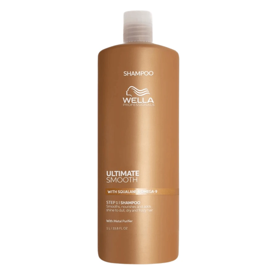 Feuchtigkeitsspendendes Shampoo für trockenes Haar mit Squalan und Omega 9 Ultimate Smooth, 1 Liter, Wella Professionals