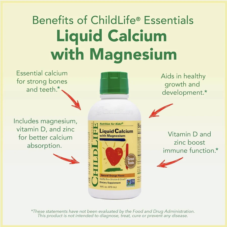 Calcio liquido e magnesio, 473 ml, Childlife Essentials