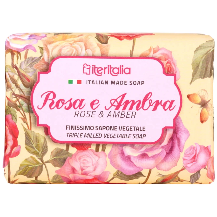 Seife Rose und Bernstein, 125 g, Iteritalia