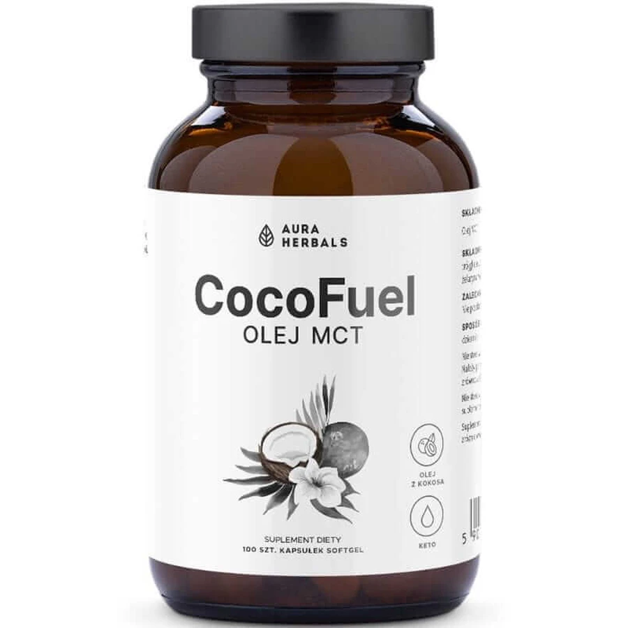 Olio MCT Coco Fuel - 2000 mg - 100 softgel Aura Herbals