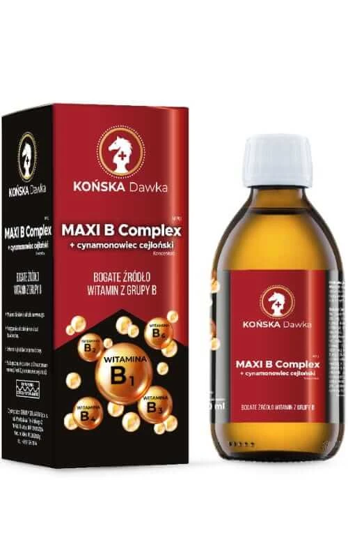 MAXI B-Komplex + Ceylon-Zimt 125 ml KOŃSKA DAWKA